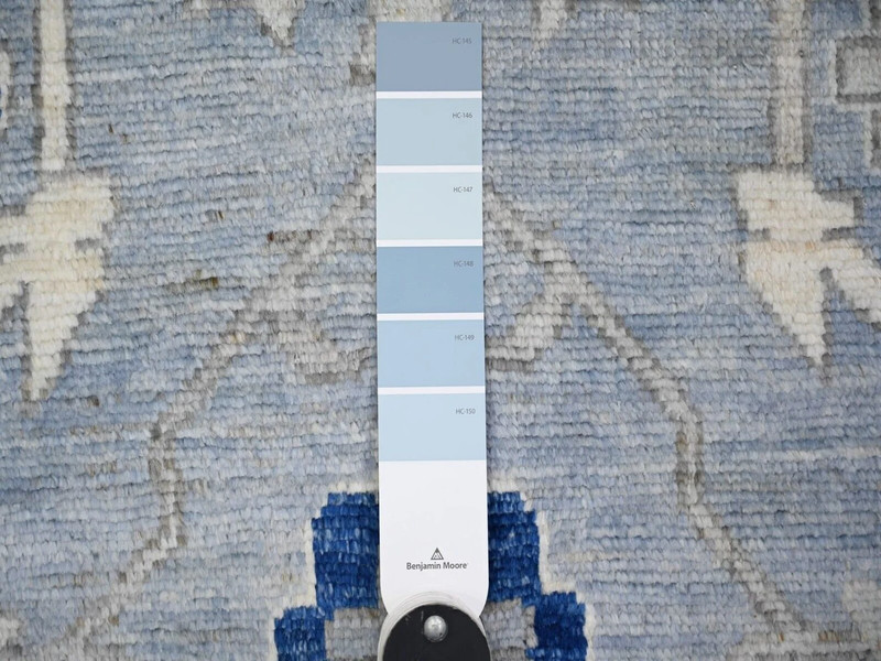 12'x12' Air Force Blue,Angora Pile Hand Knotted, Natural Dye Oushak Rug gallery