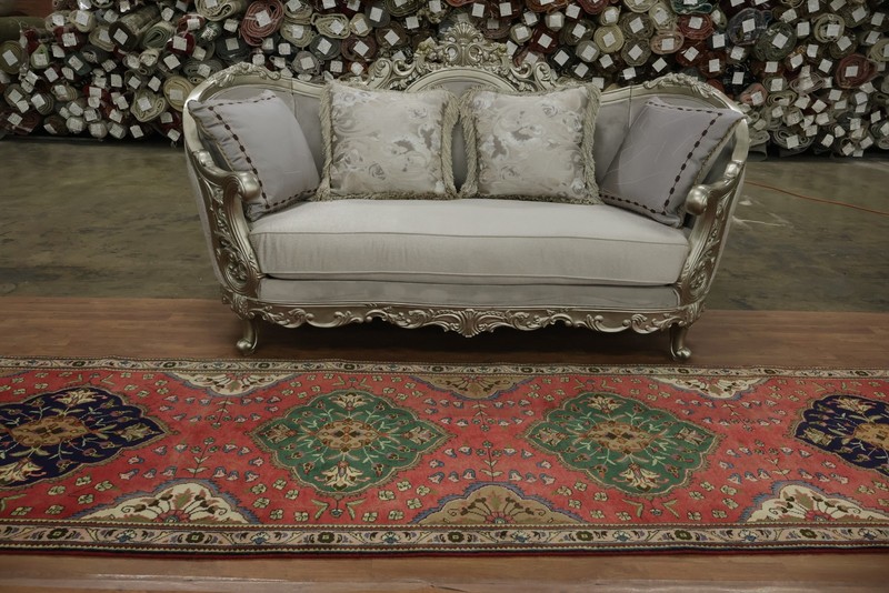 Traditional Floral 13 ft Runner Rug 3x13 Wool Hand-made Classic Hallway Carpet gallery