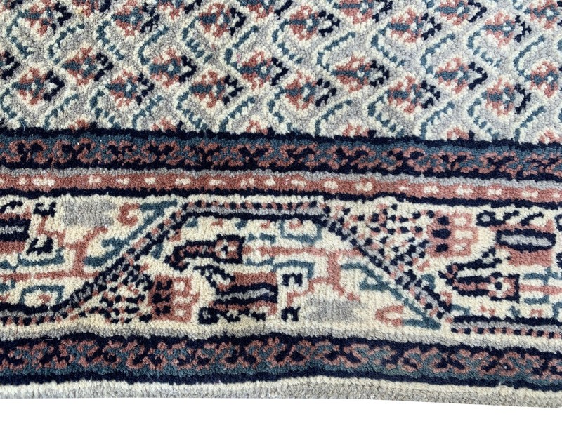 Amazing Hand Knotted Vintage Badam Gul Wool Area Rug 4.5 x 2.5 Ft gallery