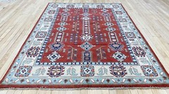 Masterpiece Vintage 1990s Natural Dye Wool Pile Legendary Oushak Rug 5’x7’