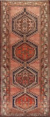 Geometric Handmade Vintage Runner Rug Wool Tribal Traditional Hallway Rug 4×11