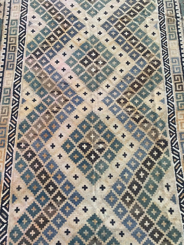 9x16 ft Oriental Faded Large Handwoven Afghan Traditional Geometric Wool Carpet gallery