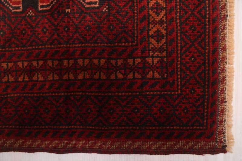 Vintage Hand-Knotted Area Rug 3'10" x 6'3" Traditional Oriental Wool Carpet gallery