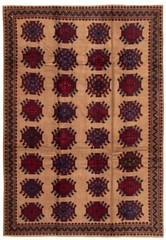 Vintage 6’3″ x 8’11” Traditional Hand Knotted Vegetable Dye Wool Area Rug
