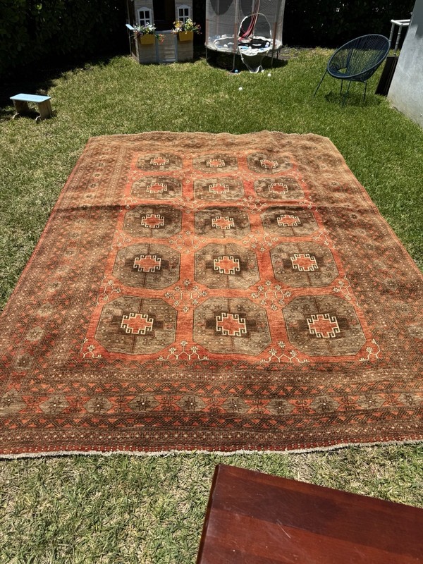 Vintage Pakistani Ziegler Hand-Knotted Wool Area Rug 12x9 Ersari Gul Bokhara gallery