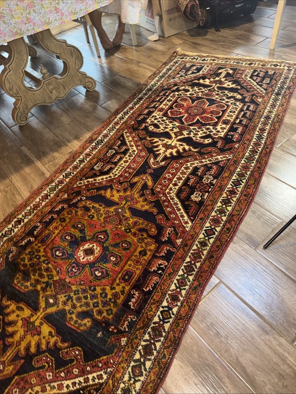 Vintage Persian Style Runner Rug Oriental Tribal Medallion Carpet Decor 149”X41” gallery