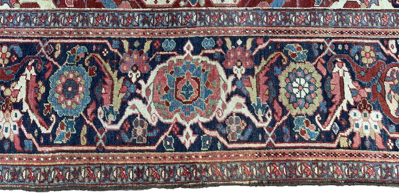 9x13 Antique High Quality Traditional Rug Geometric Rust 284cm x 391cm C.1910 gallery