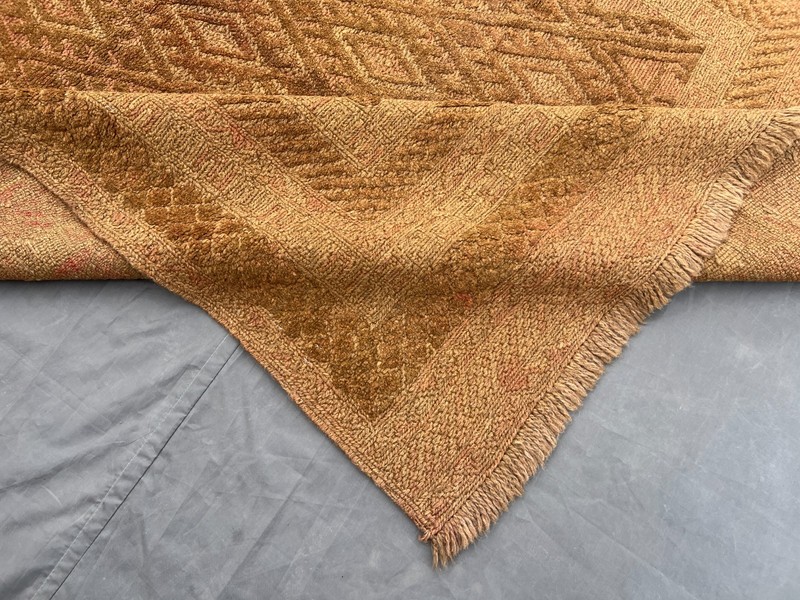 Camel Brown Faded Turkish Rug 4'4x6 Tribal Boho Geometric Vintage Area Rug gallery