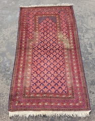 Vintage Hand Made Traditional Rug Oriental Wool Multicolor Carpet 170×96 cm