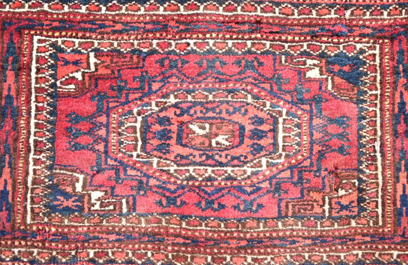 Fabulous Antique Tribal Tekke Bag Face Rug 19'' x 16'' Collector Item Wall Rug gallery