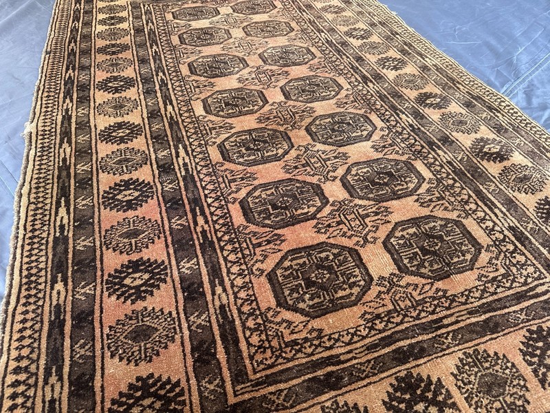Vintage Afghan Turkmen Tribal Rug Terracotta Brown Bedroom, Living Room 3'3x5'8 gallery