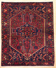 Vintage Zanjan Tribal Hand Knotted Wool Oriental Rug 5×7 Rust Red Geometric Boho