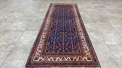 Beautiful Vintage 1930-1940’s Wool Pile Vgy Dyes High-Karabahk Runner 3’5”x10′
