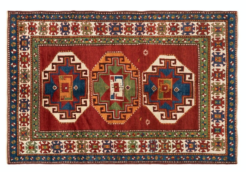 5x6.6 Ft Antique Kazak Rug, South Caucasus, Ca 1890 Excellent Original Condition gallery