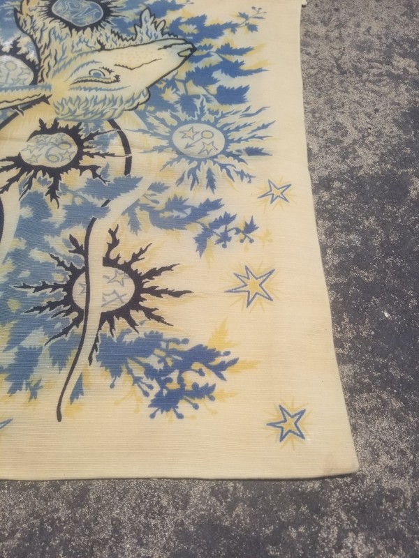 Vintage French Needlepoint Floral Handmade Wall hanging Tapestry 105x93 cm gallery