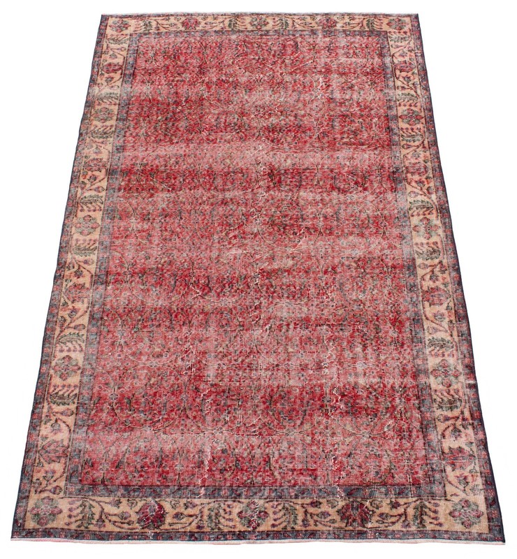 Vintage Hand-Knotted Area Rug 4'11" x 8'5" Traditional Oriental Wool Carpet gallery
