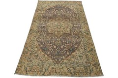 Vintage Anatolia 6’5” x 9’8” Distressed Violet Wool Hand-Knotted Oriental Rug