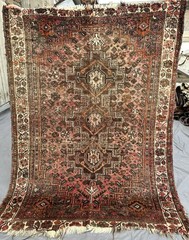120 x 155 cm COLLECTORS’ ITEM Antique Stunning Vase Tribal Kazak Caucasian Carpe