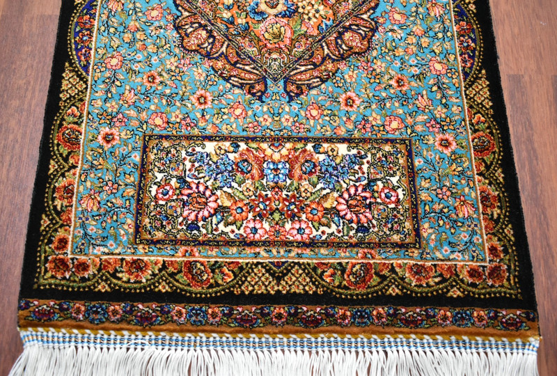 Silk Rug 100 % Bamboo Silk Mini Rug 16'' x 23'' Home Decor Rug Wall Hangings Rug gallery
