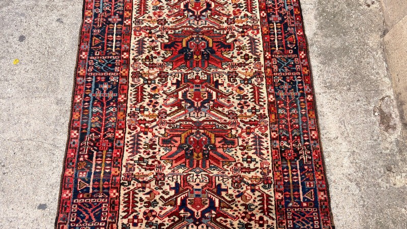 3'4'' X 6'7'' Vintage Carpet Natural Village Rug Handmade Rug.SKU:P1765 gallery