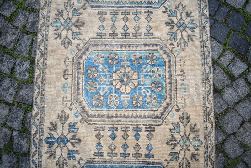 Vintage Turkish Rug 36'' x 144'' Muted Dye Oushak Rug Hand-knotted Hallway Rug gallery