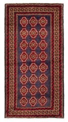 Vintage Hand-Knotted Area Rug 3’4″ x 6’0″ Traditional Wool Carpet