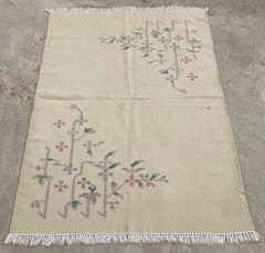 Vintage Traditional Handmade Romanian Bessarabian Wool Kilim Rug 180×126 cm