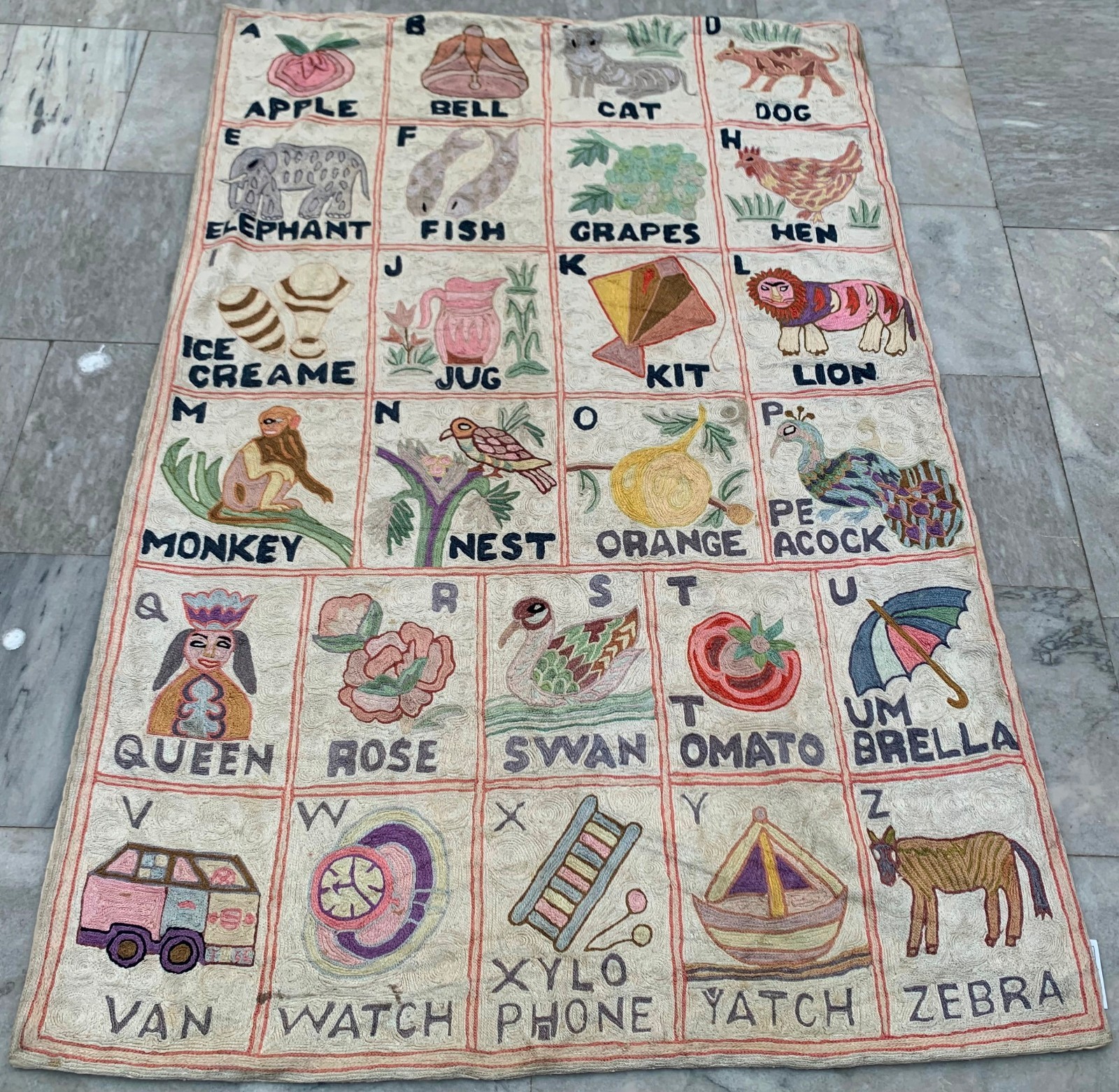 Vintage Aubusson Rug: Hand-Woven Needlepoint Carpet, Home Decor 3x5 ft gallery