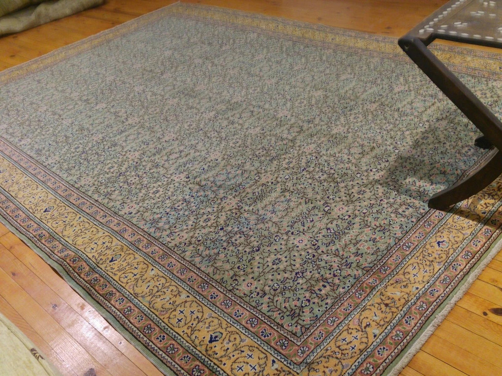 Exquisite Natural Dye Large Wool Pile High-End Hereke Rug 7x10ft