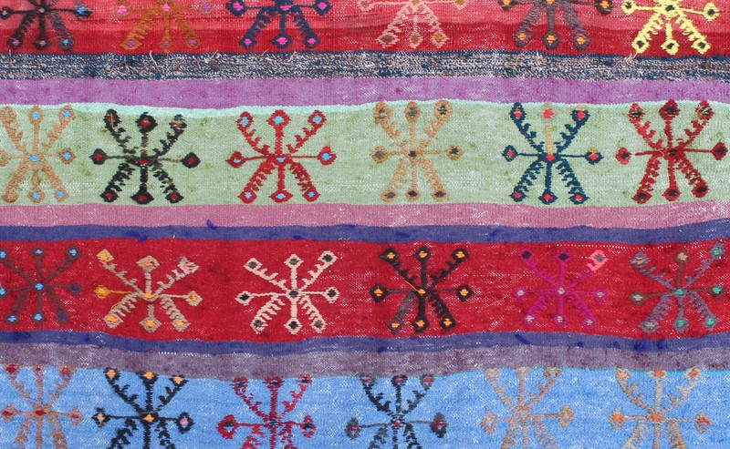 Turkish Kilim Rug 39''x64'' Hand Woven Konya Cicim Kilim 100x165cm gallery