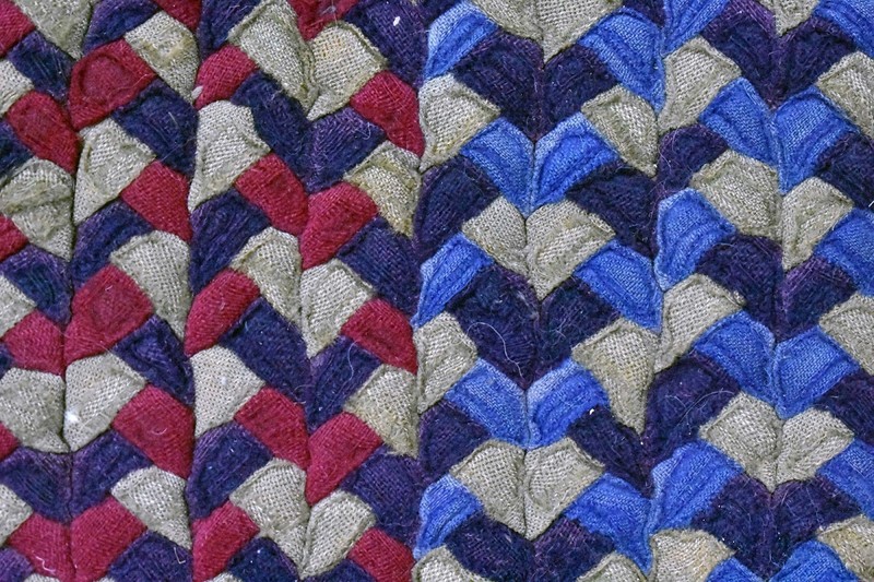 Vintage Hand Made Braided Wool Rug - Maine - Country, Folk Craft, Oval - 40x52 gallery