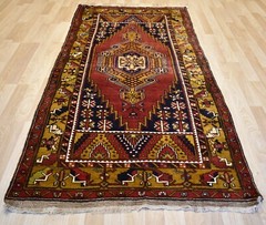 Antique Never Used Caucasian Kazak Handmade Dowry Rug 4Ft 4′ x 9Ft Free Shipping