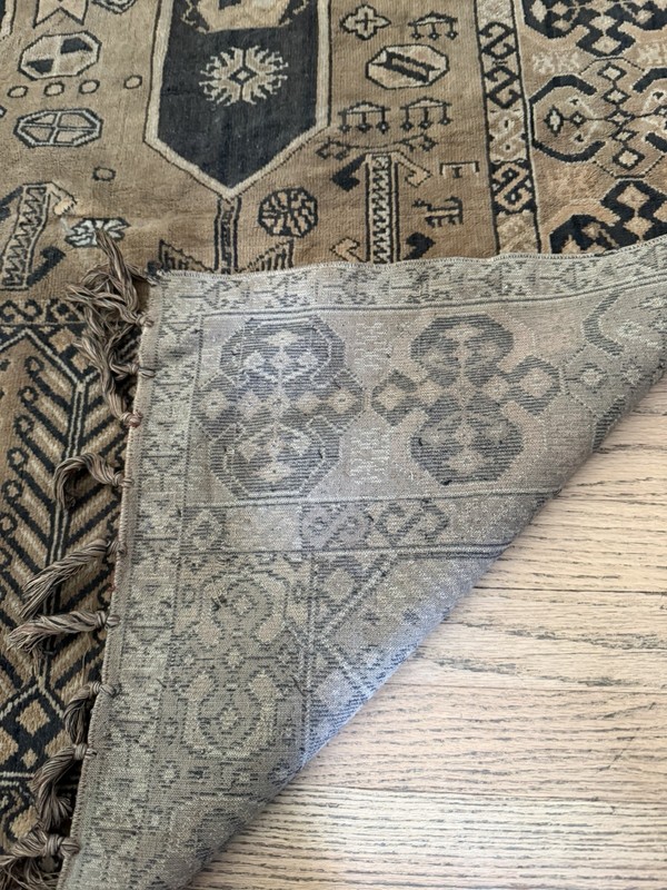 Vintage Hand Knotted Turkish Anatolian Tribal Wool Rug 50.5” x 73” Geometric gallery