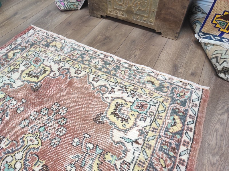 Red Area Rug, Bedroom Rug, Bohemian Rug, Living Room Rug, Handmade Rug gallery