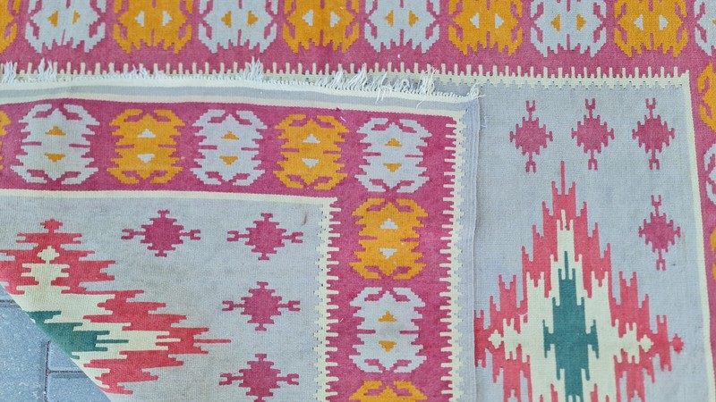 monastery kilim, Antique kilim 4x5, geo rug, colorful kilim, kilim rug gallery