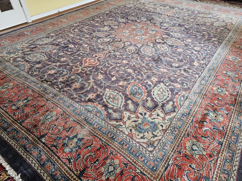 9.8 x 12.10 VINTAGE FINE USHAK RUG CAUCASIAN ANTIQUE SERAPI HERIZ KAZAK gallery