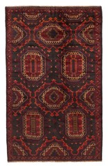 Vintage 3’7″ x 5’9″ Traditional Hand Knotted Vegetable Dye Wool Area Rug