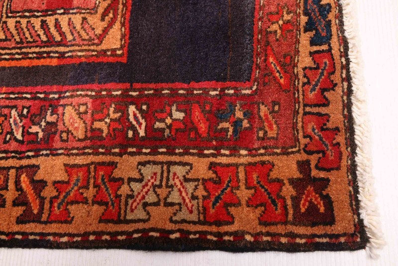 Vintage Hand-knotted Runner Rug 3'8" x 9'3" Traditional Oriental Wool Carpet gallery