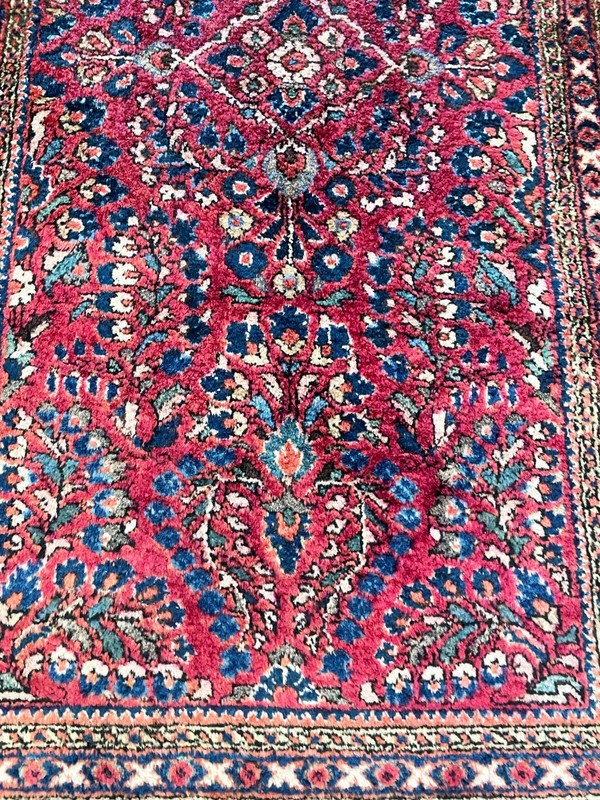 Antique handmade Sarouk Oriental Rug ,c-1920 perfect , #17349, 2'1" 4'2" gallery