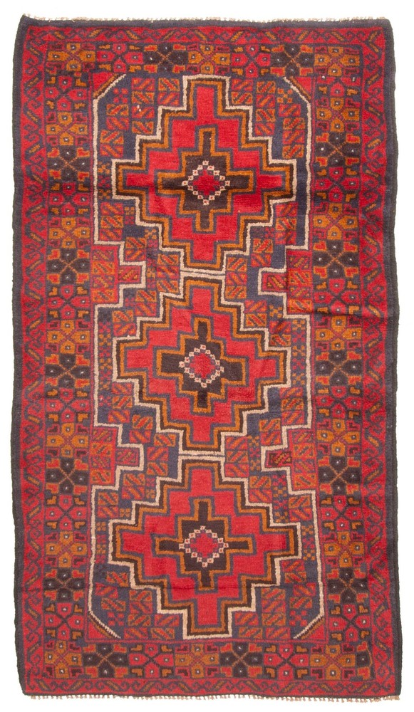 Vintage Traditional Hand-Knotted Area Rug 3'6" x 6'2" Oriental Wool Carpet