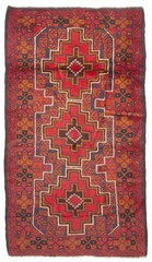 Vintage Traditional Hand-Knotted Area Rug 3’6″ x 6’2″ Oriental Wool Carpet