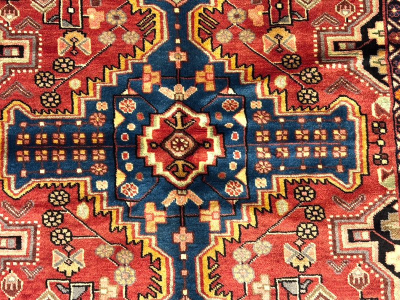 Vintage Nahavand Tribal Hand Knotted Wool Area Rug 5x7 Rust Oriental Geometric gallery