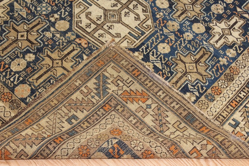 ANTIQUE Caucasian Kazak Shirvan Rug 4' x 5' Late 19th Century matches Heriz rugs gallery