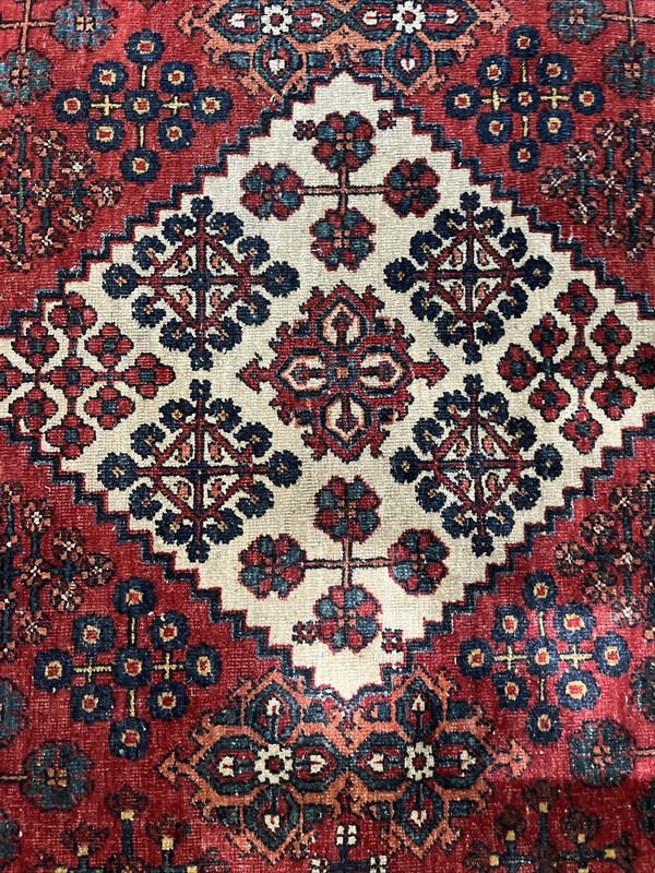Large Antique Oriental Rug High Quality, Tightly Woven Intricate Design 79”x 51” gallery