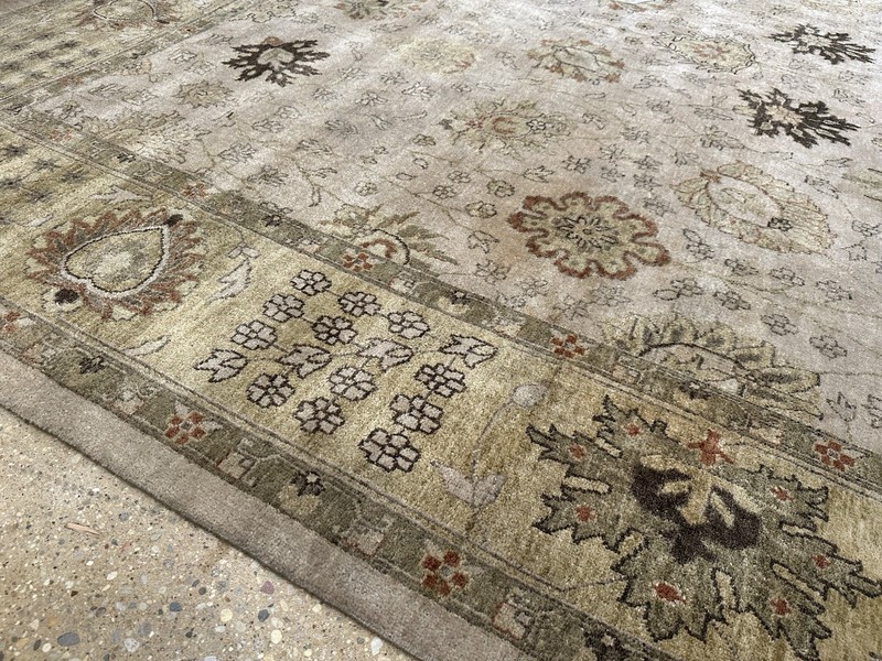 Tremendous Turkish - Vintage Large Oushak Carpet -Traditional Tribal Rug 12 X 15 gallery
