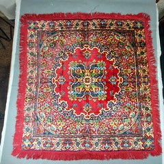 Vintage Plush Tablecloth Coverlet Tapestry Carpet 157cm/150cm(62”x59”) P2457