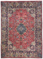 Hand-Knotted Vintage Pictorial Classic Design Oriental Wool Carpet Rug 10X13 ft