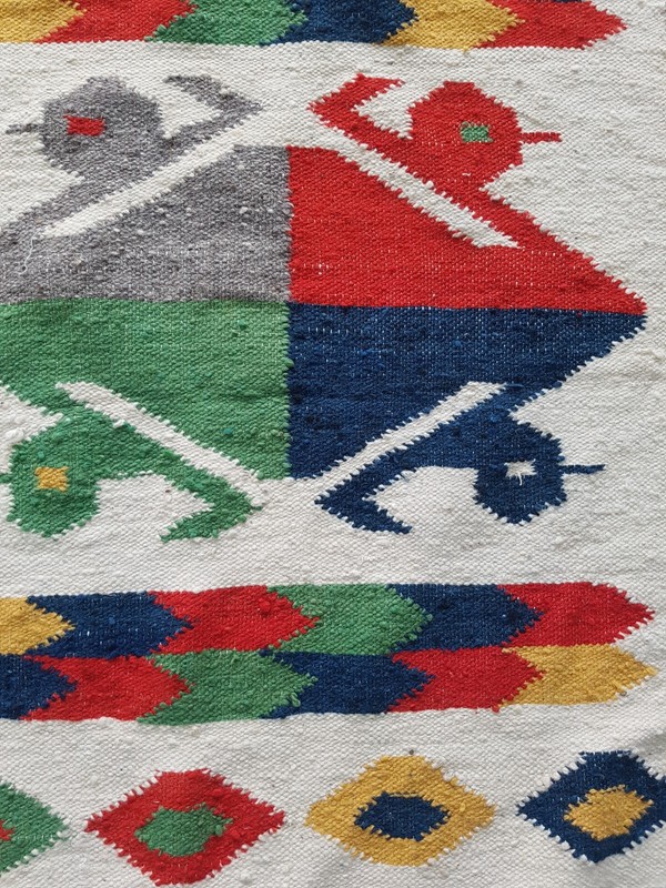 Vintage Handmade Traditional Beautiful Turkish Kilim Floor Rug Carpet 144x89 cm gallery