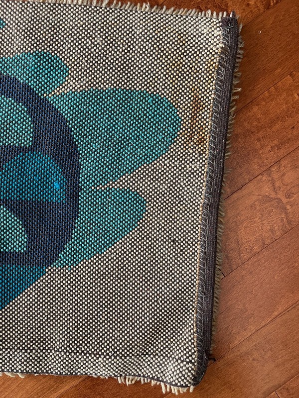 Vintage Rya "Fish" Rug Tapestry Wall Hanging Carpet Scandinavian Danish gallery