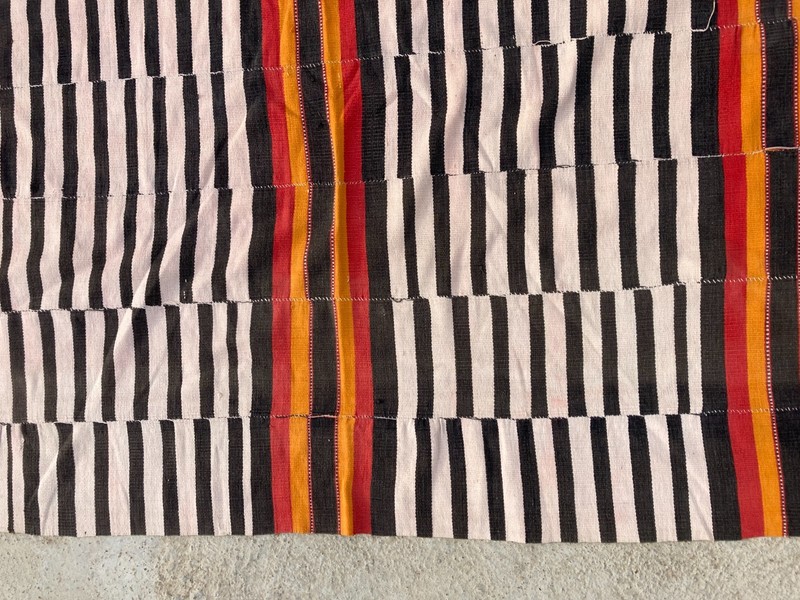 Vintage Handmade Turkish Striped Traditional Wool flatweave Kilim Rug 217x120 cm gallery